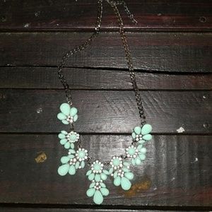 Green Turquoise Crystal Necklace